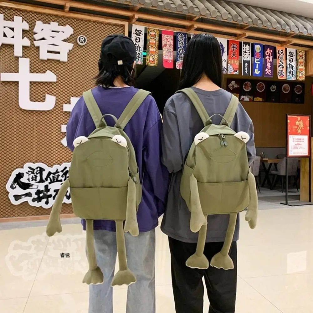 Cute Canvas Cartoon Frog Backpacks Frog Shape Green Frog School Bag Green Backpacks Female
Cute Canvas Cartoon Frog Backpacks Frog Shape Green Frog School Bag Green Backpacks Female
