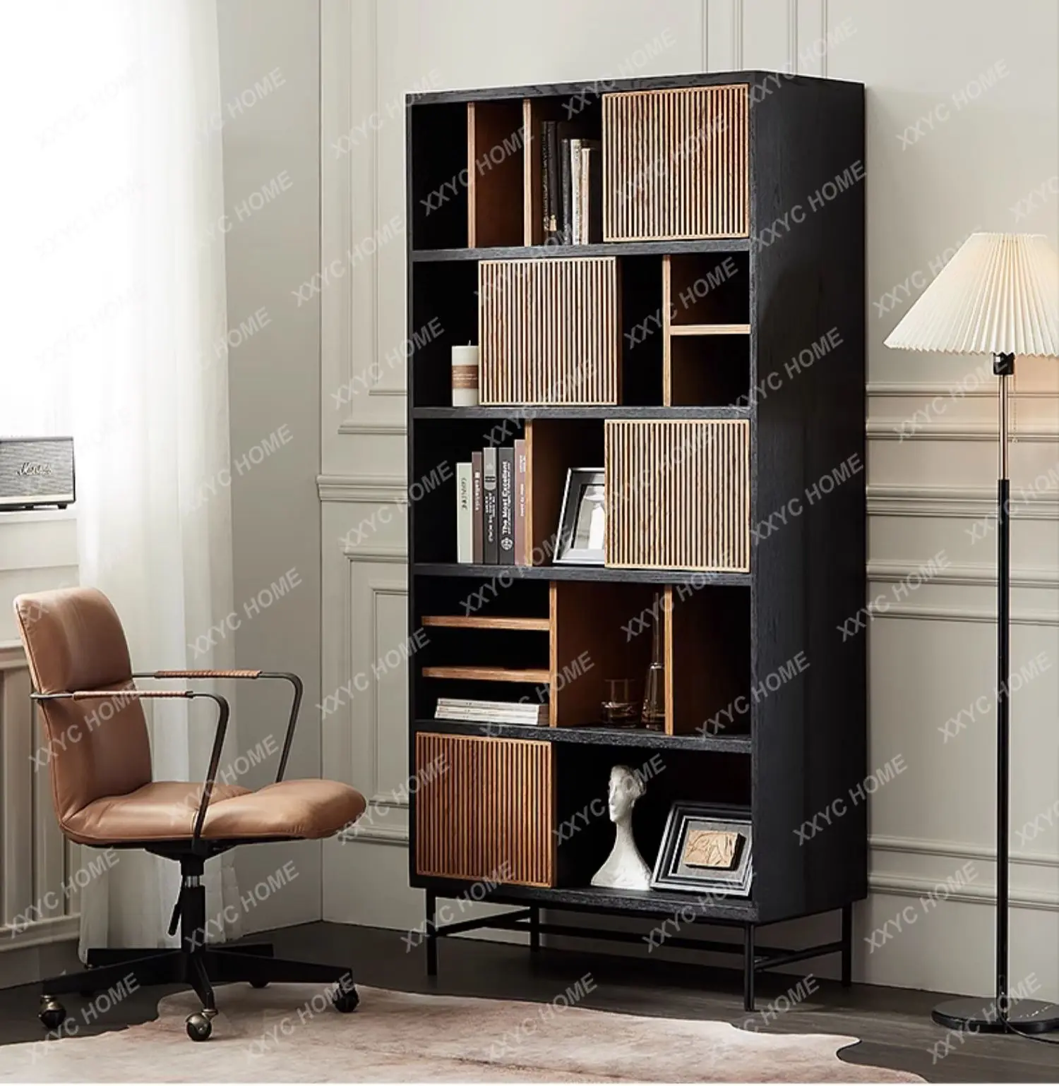 Modern simple color matching bookcase creative solid wood display medieval retro display cabinet
Modern simple color matching bookcase creative solid wood display medieval retro display cabinet