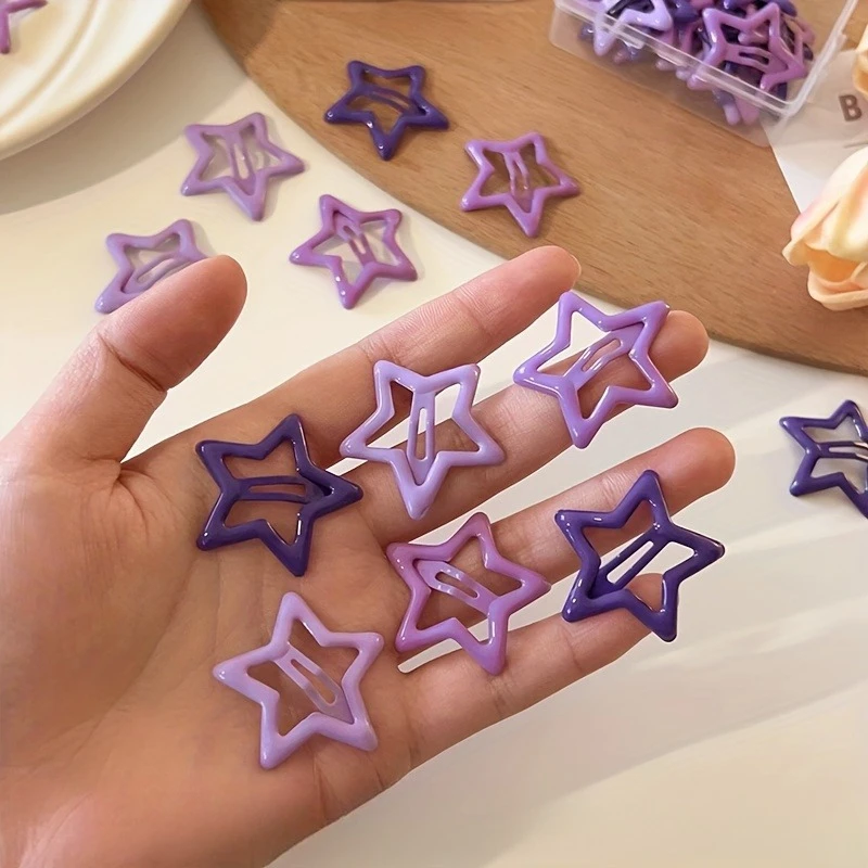 70 Pieces of Random Color Purple Star Hair Clips, Side Clips, Bangs Clips, Star Hair Clips, Bb Clips, Fashionable and Simple, Great Gift Items, Essential for Party Decorations
70 Pieces of Random Color Purple Star Hair Clips, Side Clips, Bangs Clips, Star Hair Clips, Bb Clips, Fashionable and Simple, Great Gift Items, Essential for Party Decorations