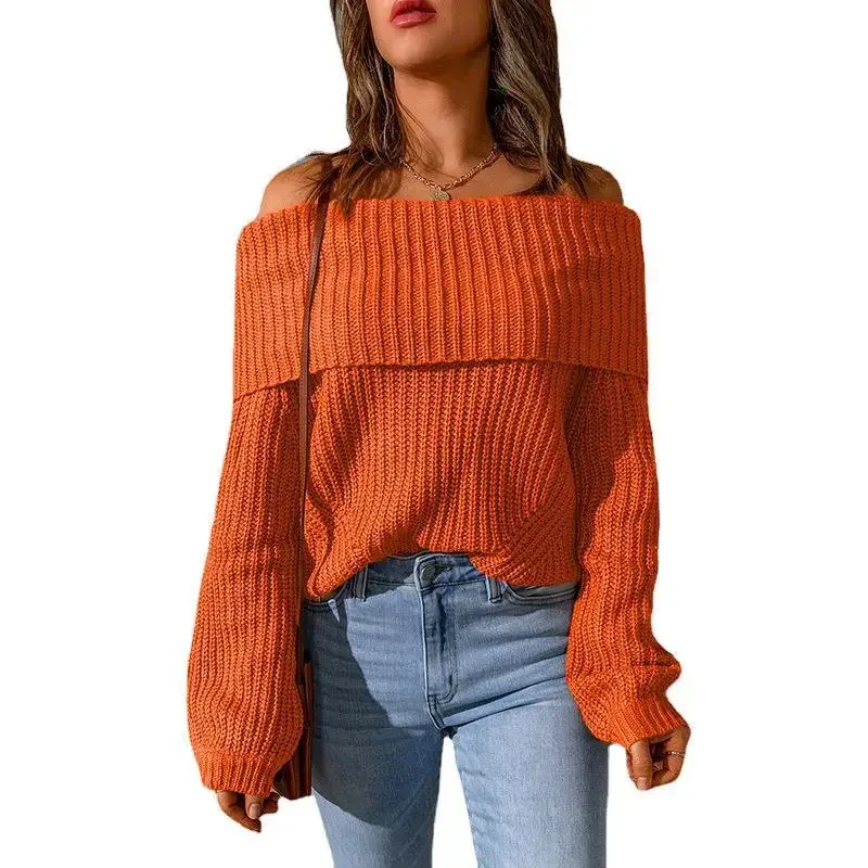Solid Color Patchwork Loose Off-the-shoulder Knitted Sweater, Women's New Autumn and Winter Fashion Casual Knit Pullover Sweater
Solid Color Patchwork Loose Off-the-shoulder Knitted Sweater, Women's New Autumn and Winter Fashion Casual Knit Pullover Sweater