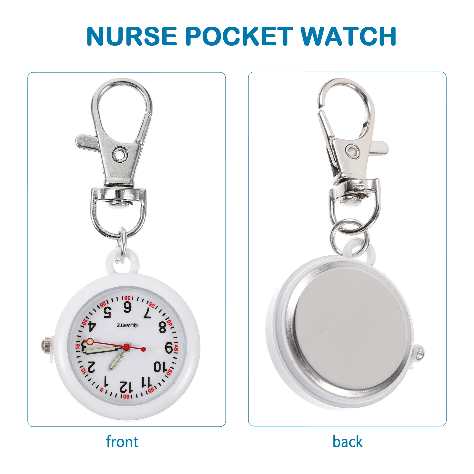 Stainless Steel Silicone Pocket Watch Nurse Fob Clip- Workers Durable Smooth Fashion Simple Portable Unique Gift
Stainless Steel Silicone Pocket Watch Nurse Fob Clip- Workers Durable Smooth Fashion Simple Portable Unique Gift