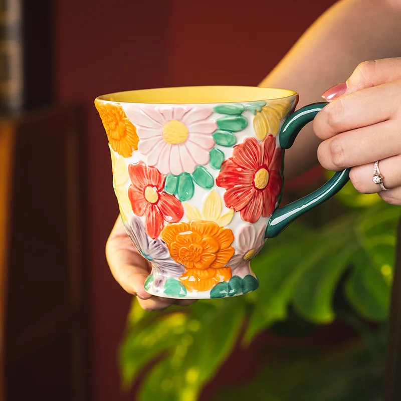 Hand Painted Ceramic Coffee Mug Breakfast Cup Milk Oat Flower Tea Cups Creative Household Office Kitchen Drinking Water Mugs New
Hand Painted Ceramic Coffee Mug Breakfast Cup Milk Oat Flower Tea Cups Creative Household Office Kitchen Drinking Water Mugs New