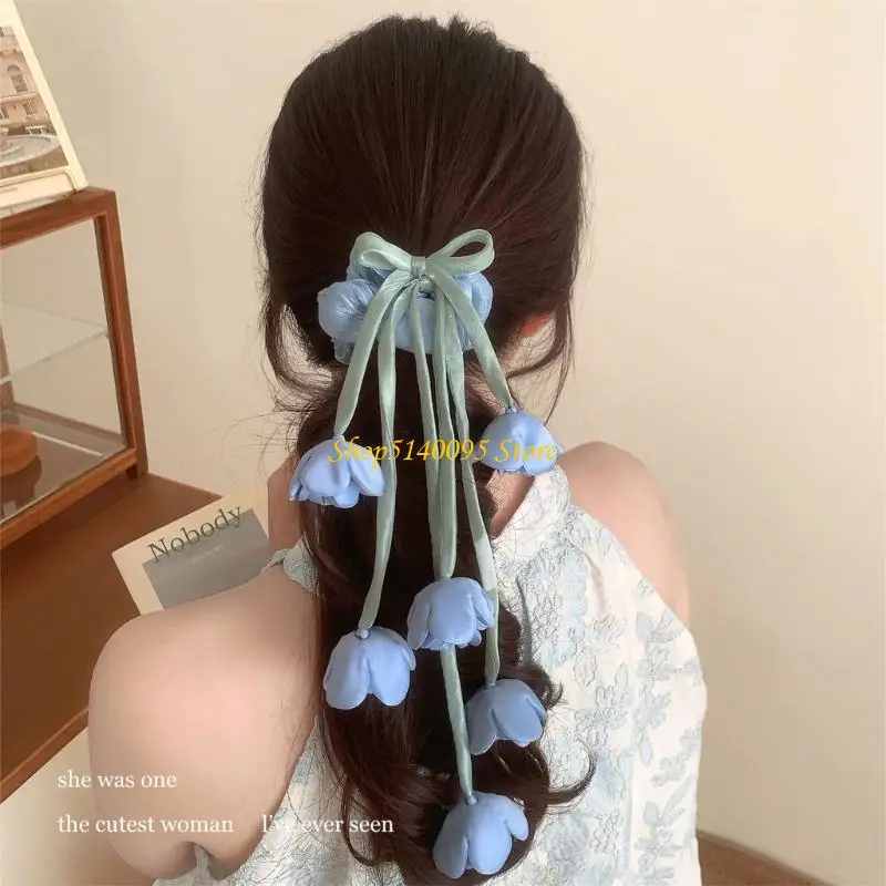 DXAE Tulips Floral Hair Scrunchie Headbands Hair Rope With Fringe Tassels Trim Sheer Mesh Hair Tie For Women Girls
DXAE Tulips Floral Hair Scrunchie Headbands Hair Rope With Fringe Tassels Trim Sheer Mesh Hair Tie For Women Girls