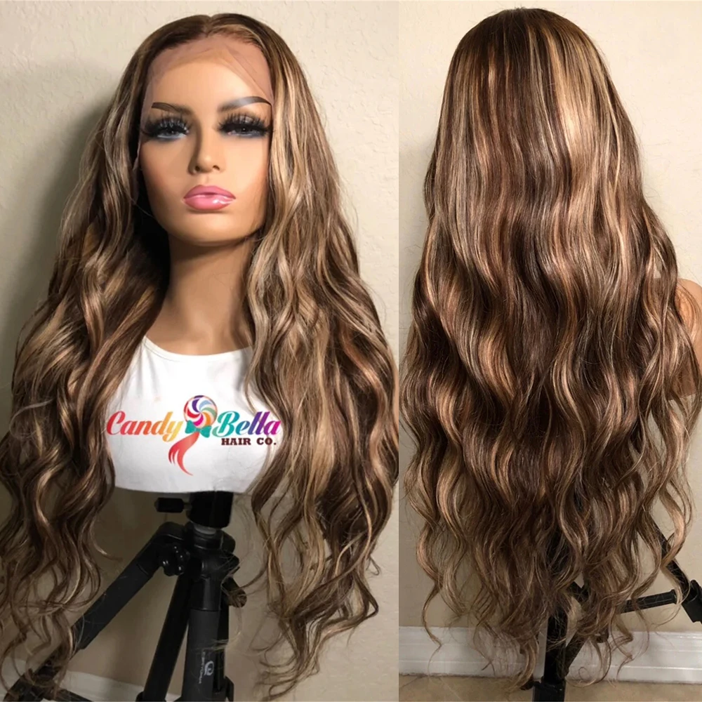 Ombre Ash Blonde Lace Wig Soft Natural Synthetic Wig Body Wave Heat Fibre Wavy Lace Frontal Wigs 13x4 High Quality Like Real Wig
Ombre Ash Blonde Lace Wig Soft Natural Synthetic Wig Body Wave Heat Fibre Wavy Lace Frontal Wigs 13x4 High Quality Like Real Wig