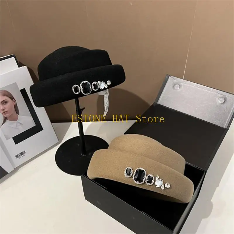 49MF Мини-цилиндр со стразами, женская зимняя повседневная шляпа с капюшоном, винтажная шапка для покупок для девочек
49MF Мини-цилиндр со стразами, женская зимняя повседневная шляпа с капюшоном, винтажная шапка для покупок для девочек