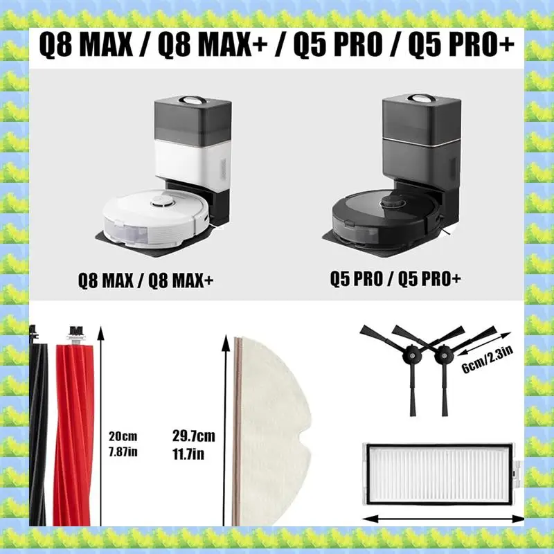 FZFZ для пылесоса Roborock Q8 Max / Q8 Max+(Plus)/Q5 Pro/Q5 Pro+(Plus) Основная боковая щетка для швабры Тканевые фильтры Hepa
FZFZ для пылесоса Roborock Q8 Max / Q8 Max+(Plus)/Q5 Pro/Q5 Pro+(Plus) Основная боковая щетка для швабры Тканевые фильтры Hepa