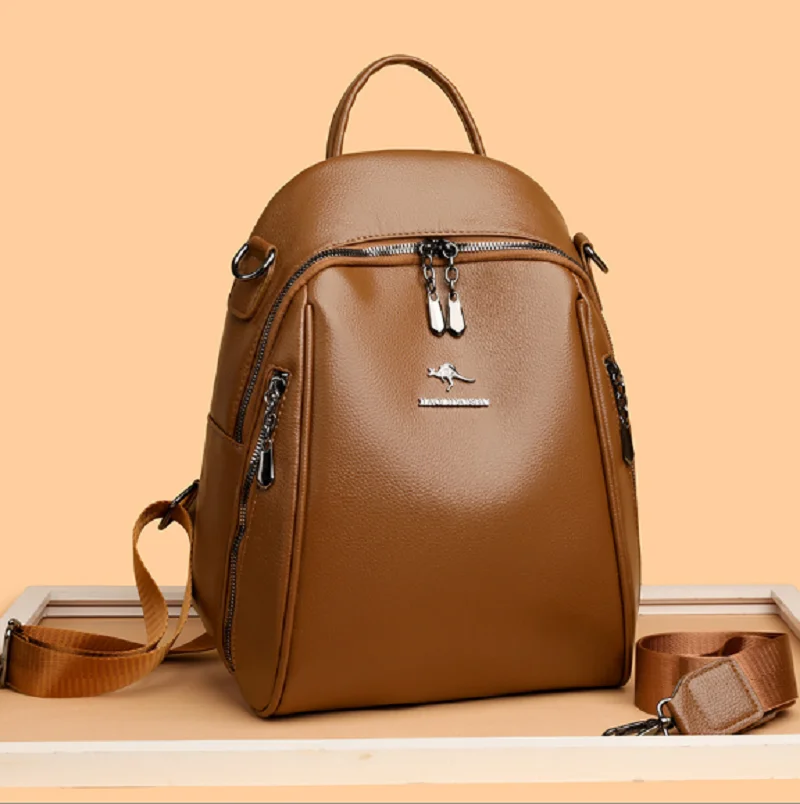 New Korean Fashion Large Capacity Travel Backpacks Women's High Quality Leather Shoulder Bags Totes School Bag Crossbody Bagpack
New Korean Fashion Large Capacity Travel Backpacks Women's High Quality Leather Shoulder Bags Totes School Bag Crossbody Bagpack