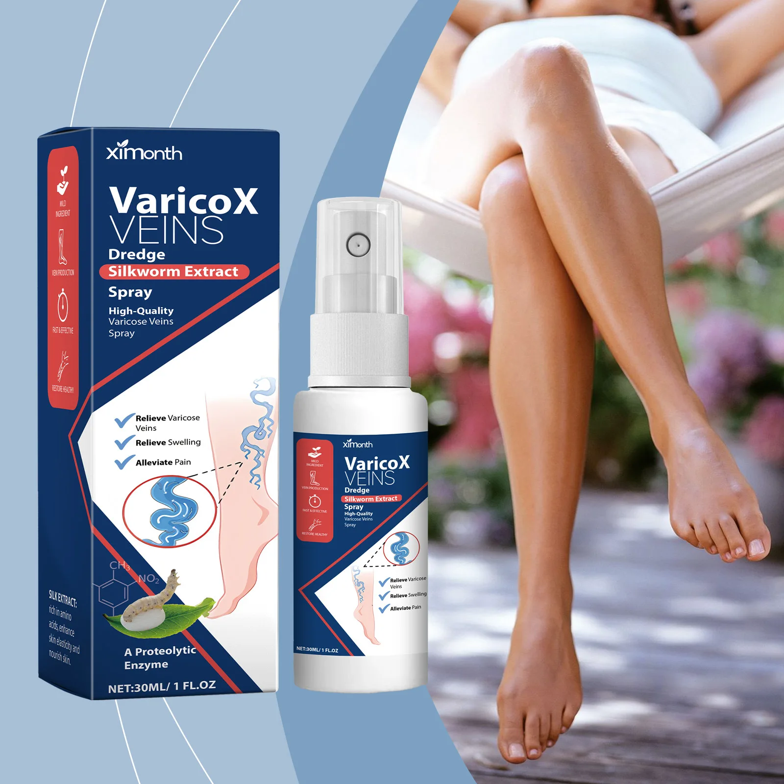 발톱무좀 Varicose Vein Spray Massage Smooth Earthworm Leg Treatment Leg Bulge External Use Repair Moisturize Massage Body Care Spray 
발톱무좀 Varicose Vein Spray Massage Smooth Earthworm Leg Treatment Leg Bulge External Use Repair Moisturize Massage Body Care Spray