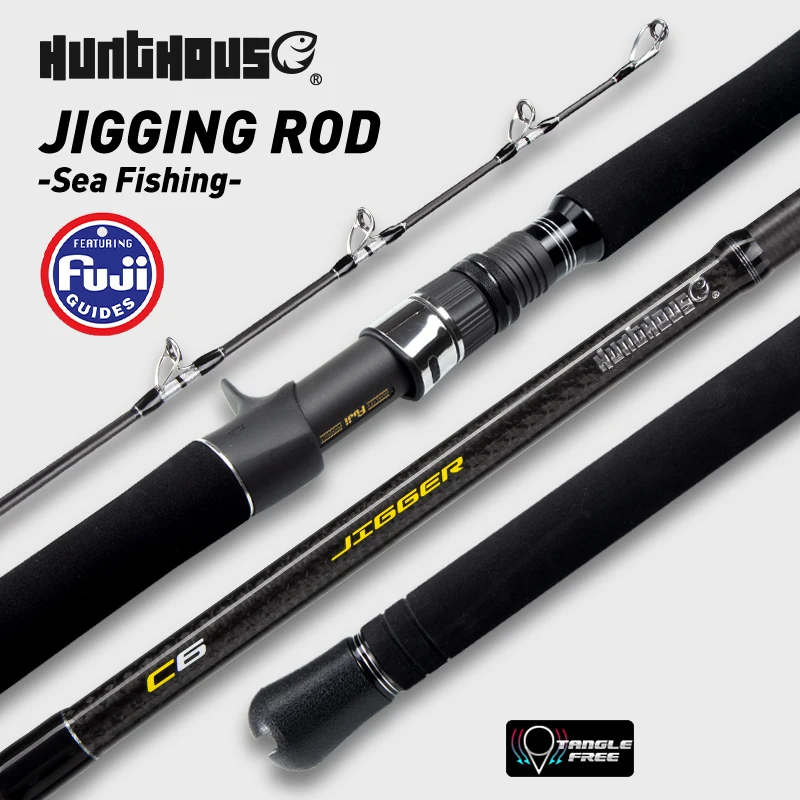 Hunthouse Spinning 1.8m Jigging Fishing Rod Carbon Fiber Full Fuji Part Ocean 1.5 Sections Lure Weight 100-300g Bass Fish Tackle
Hunthouse Spinning 1.8m Jigging Fishing Rod Carbon Fiber Full Fuji Part Ocean 1.5 Sections Lure Weight 100-300g Bass Fish Tackle