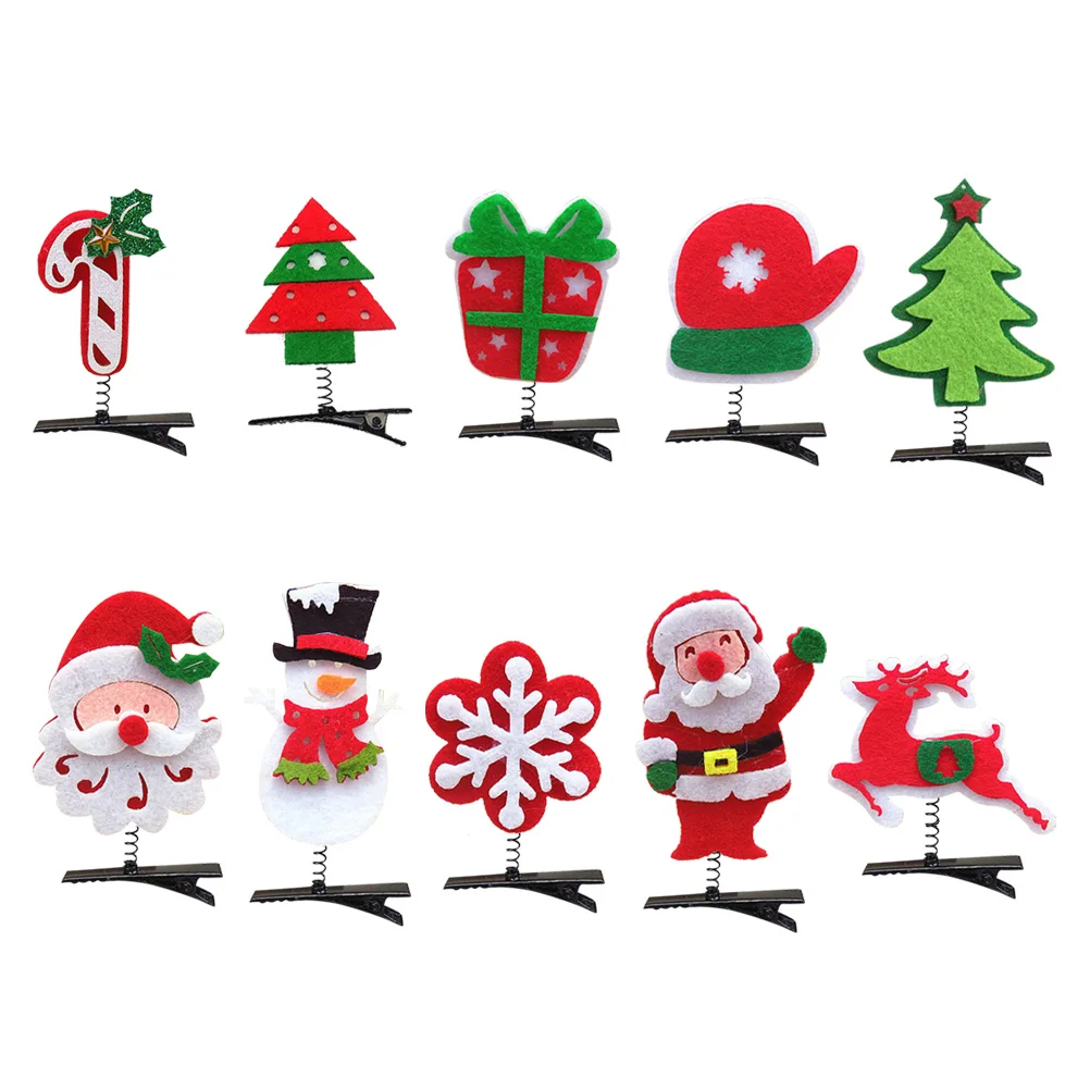 10 Pcs Cartoon Hair Clips Christmas Girls Accessories Kids Hairpins Decorative Barrettes Bright Color Fits All Hair Types
10 Pcs Cartoon Hair Clips Christmas Girls Accessories Kids Hairpins Decorative Barrettes Bright Color Fits All Hair Types