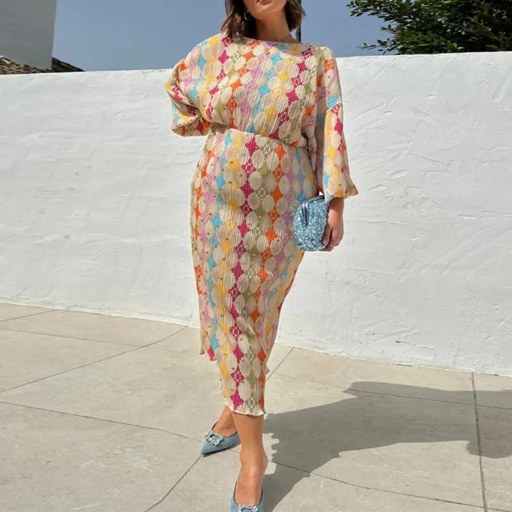 Women Bohemian Dress Bohemian Style Maxi Dress with Colorful Print V Neck for Women Long Lantern Sleeves Loose Waist Vacation
Women Bohemian Dress Bohemian Style Maxi Dress with Colorful Print V Neck for Women Long Lantern Sleeves Loose Waist Vacation