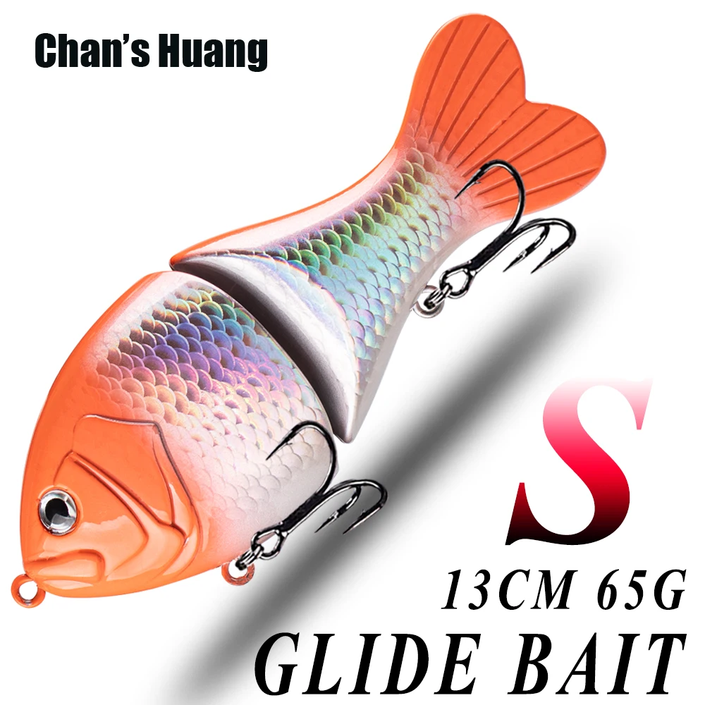 Chan's Huang 13CM 65G Slider Artificial Jointed Swimbait Glider Bait Big Game Fishing Lures Hard Bait Tackle
Chan's Huang 13CM 65G Slider Artificial Jointed Swimbait Glider Bait Big Game Fishing Lures Hard Bait Tackle
