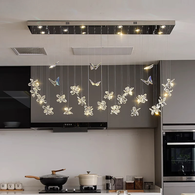 Modern light luxury crystal butterfly flower restaurant chandelier villa designer high-end atmospheric dining table bar island
Modern light luxury crystal butterfly flower restaurant chandelier villa designer high-end atmospheric dining table bar island