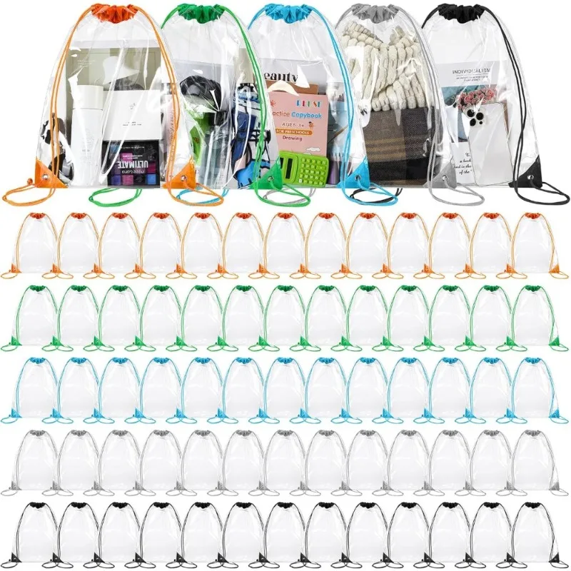 Clear Drawstring Bags Bulk Waterproof PVC Backpack for Gym Sports Events Security
Clear Drawstring Bags Bulk Waterproof PVC Backpack for Gym Sports Events Security