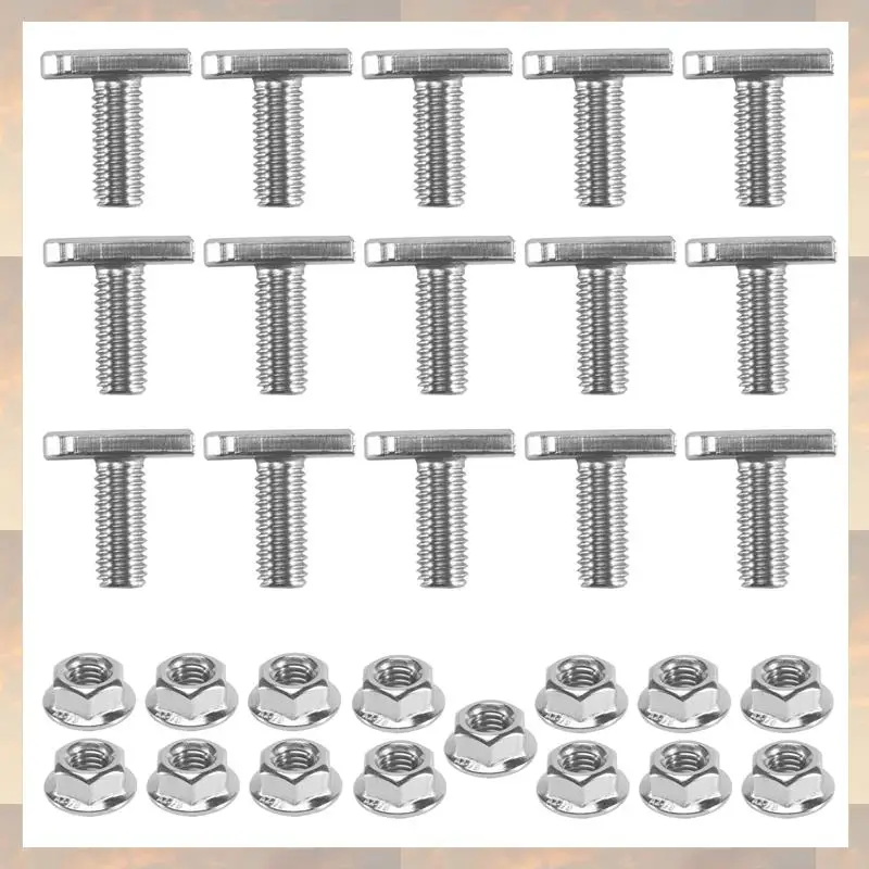Flash Trend 15Pcs T Slot Bolt Parts Accessories M8 X 20 Screws, A2-70 Rail Track Screws Track Nuts With 15 Flange Nut
Flash Trend 15Pcs T Slot Bolt Parts Accessories M8 X 20 Screws, A2-70 Rail Track Screws Track Nuts With 15 Flange Nut
