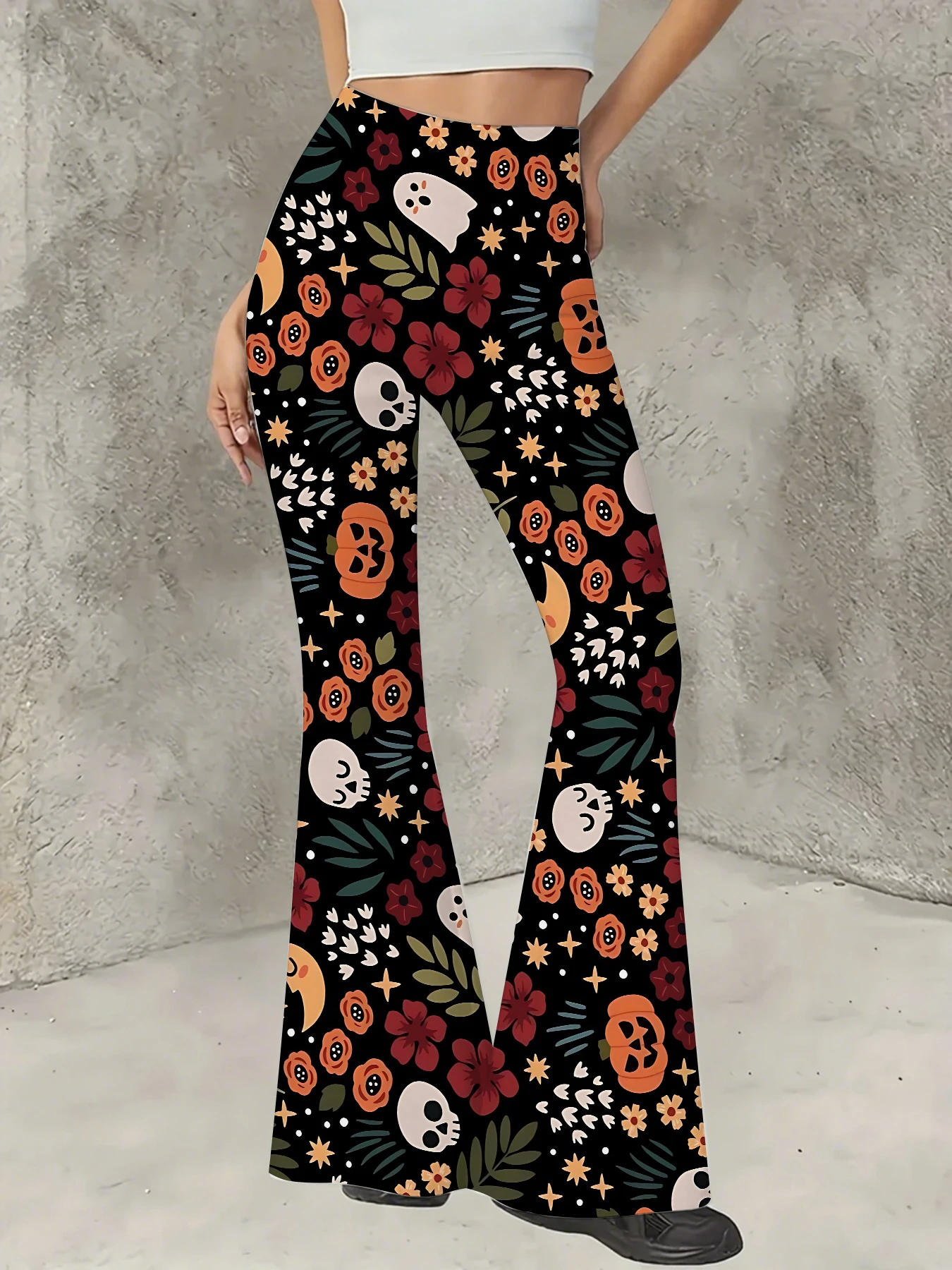 Women's Boho Printed Flare Pants Vintage Knit High Waist Wide Leg Trousers
Women's Boho Printed Flare Pants Vintage Knit High Waist Wide Leg Trousers