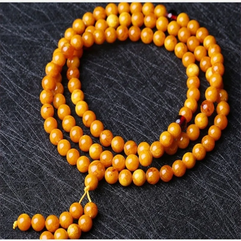 Amber Bead Bracelet, Chicken Oil Yellow Ethnic Style 108 Buddha Bracelet, Men's and Women's
Amber Bead Bracelet, Chicken Oil Yellow Ethnic Style 108 Buddha Bracelet, Men's and Women's
