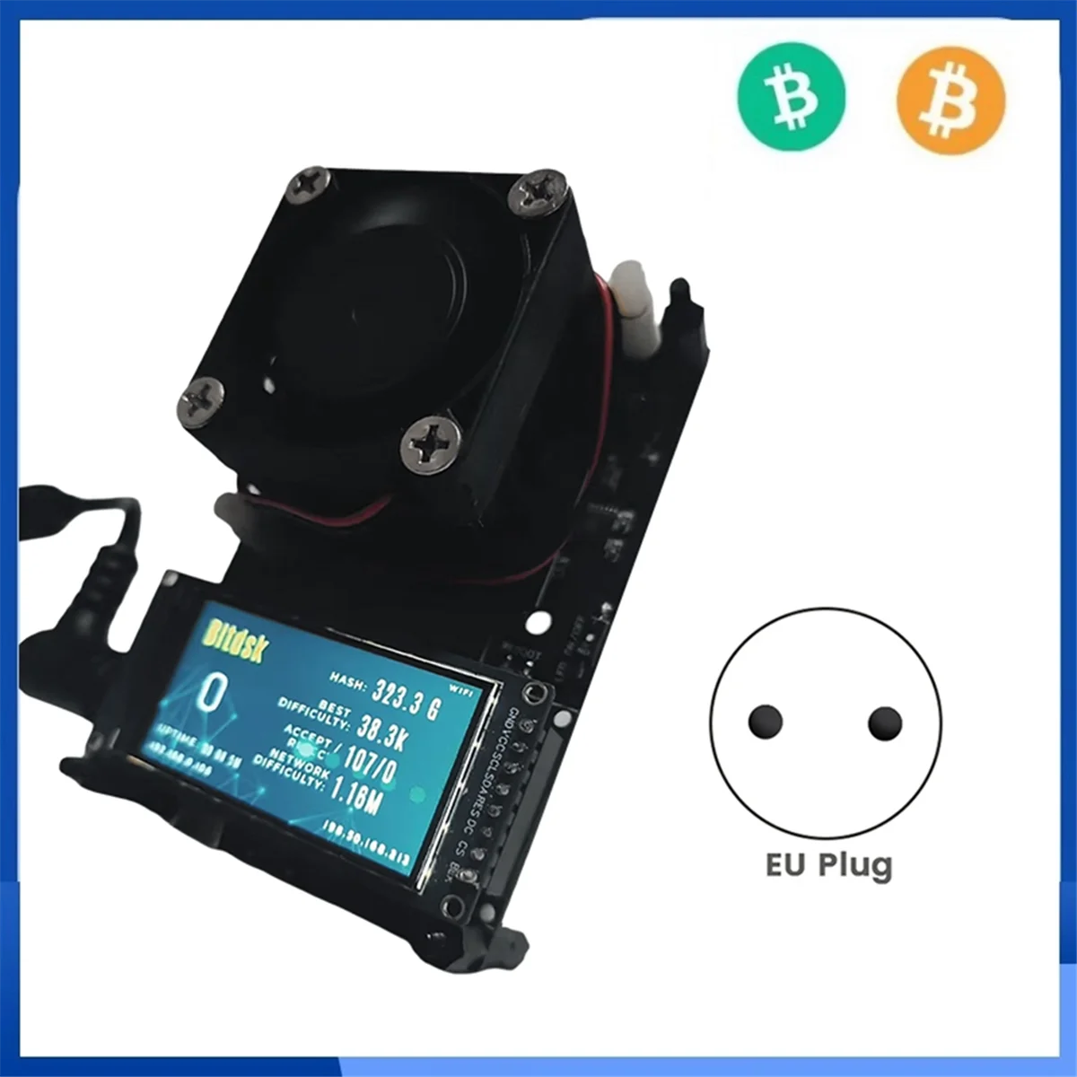AB20-Bitaxe Miner 300Gh/S BM1397 ASIC Автономный BitDSK BTC Miner Solo Lottery Miner Bitcoin Price Monitor Погодные часы (ЕС)
AB20-Bitaxe Miner 300Gh/S BM1397 ASIC Автономный BitDSK BTC Miner Solo Lottery Miner Bitcoin Price Monitor Погодные часы (ЕС)