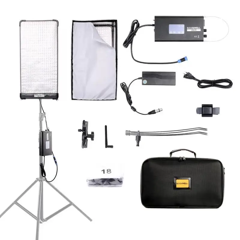 SOONWELL Flexible LED Light Mat FB-21 2' x 1' 3000K-5600K Bi-Color Pliable Flexible High CRI LED Light Mat with Softbox
SOONWELL Flexible LED Light Mat FB-21 2' x 1' 3000K-5600K Bi-Color Pliable Flexible High CRI LED Light Mat with Softbox