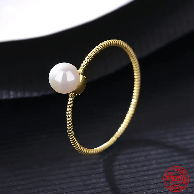 925 Sterling Silver 18K Gold Twisted Pearl Ring For Women Fashion Wedding Jewelry Gift
925 Sterling Silver 18K Gold Twisted Pearl Ring For Women Fashion Wedding Jewelry Gift