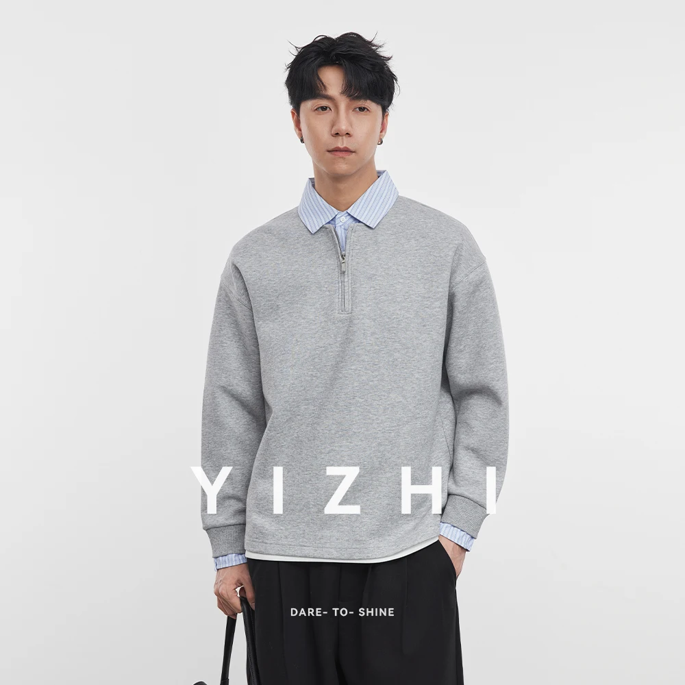 Fashion Men's Japanese Shirt Collar Fake Two-Piece Sweatshirt 2025 Spring Autumn New Loose Lapel Long Sleeve Top Men Polo Shirt
Fashion Men's Japanese Shirt Collar Fake Two-Piece Sweatshirt 2025 Spring Autumn New Loose Lapel Long Sleeve Top Men Polo Shirt