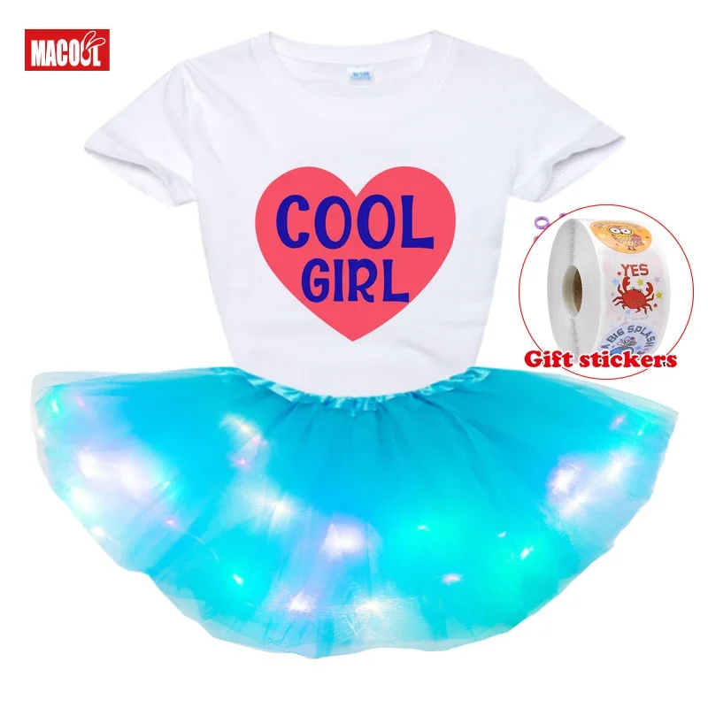 Birthday Dress Kids Girl Set Princess Clothing Rainbow Children T Shirt Summer 3PC Kids T-shirt+Girls' Skirt+Children's Stickers
Birthday Dress Kids Girl Set Princess Clothing Rainbow Children T Shirt Summer 3PC Kids T-shirt+Girls' Skirt+Children's Stickers