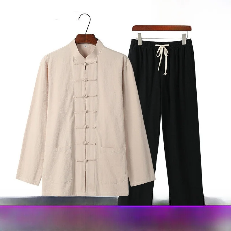 Комплект мужской одежды из хлопка и льна с длинными рукавами в стиле Тан для центров традиционной китайской медицины и оздоровления, рабочая форма, весна-осень, повседневный стиль
Комплект мужской одежды из хлопка и льна с длинными рукавами в стиле Тан для центров традиционной китайской медицины и оздоровления, рабочая форма, весна-осень, повседневный стиль