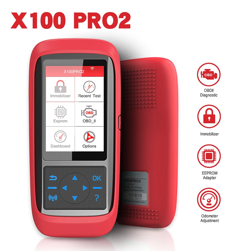 X100 Pro2/Pro3 Инструмент для диагностики стрельбы автомобилей, автоматический программатор ключей с адаптером EEPROM, регулировка пробега
X100 Pro2/Pro3 Инструмент для диагностики стрельбы автомобилей, автоматический программатор ключей с адаптером EEPROM, регулировка пробега