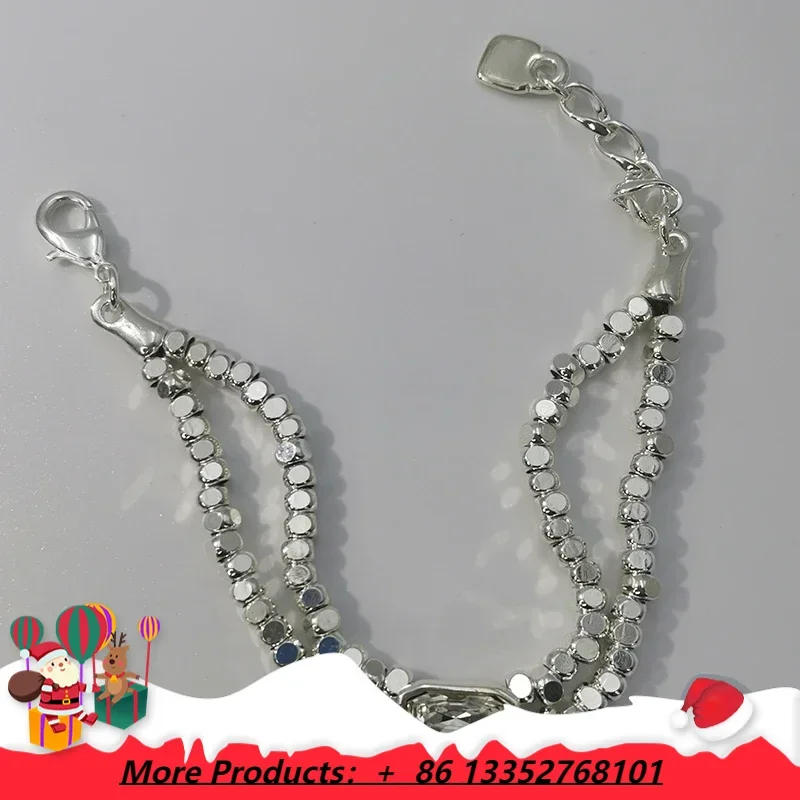 European and American beautiful dazzling bright white crystal double-layer rice grain stone bracelet for women's jewelry gifts
European and American beautiful dazzling bright white crystal double-layer rice grain stone bracelet for women's jewelry gifts