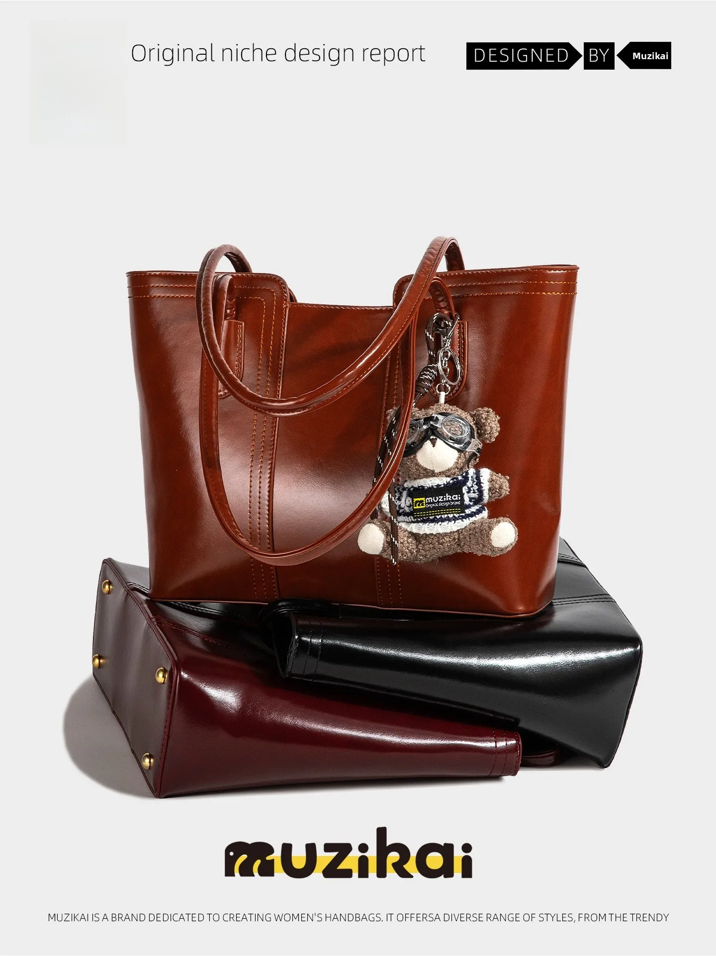 MuziKai Large Capacity Commuter Tote Bag Women's Simple Stylish Shoulder Bag Casual Leisure Fashion Synthetic Leather Handbag
MuziKai Large Capacity Commuter Tote Bag Women's Simple Stylish Shoulder Bag Casual Leisure Fashion Synthetic Leather Handbag