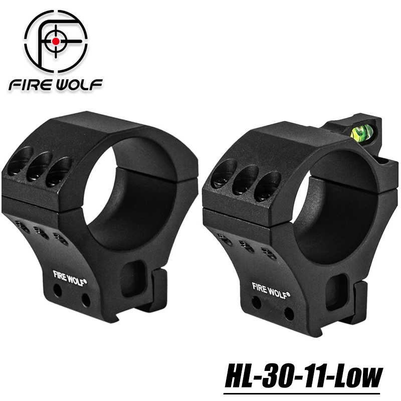 FIRE WOLF 2PCS 25.4/30mm Scope Rings with Built-in Bubble Level Low Profile 11mm Dovetail Rail Mount
FIRE WOLF 2PCS 25.4/30mm Scope Rings with Built-in Bubble Level Low Profile 11mm Dovetail Rail Mount