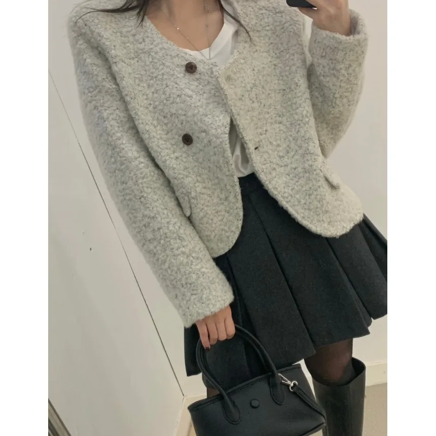 Женское шерстяное платье Jaet 2025, новинка зимы, повседневный длинный топ на пуговицах, простой топ Ele ort irt для поездок на работу, свободный крой
Женское шерстяное платье Jaet 2025, новинка зимы, повседневный длинный топ на пуговицах, простой топ Ele ort irt для поездок на работу, свободный крой