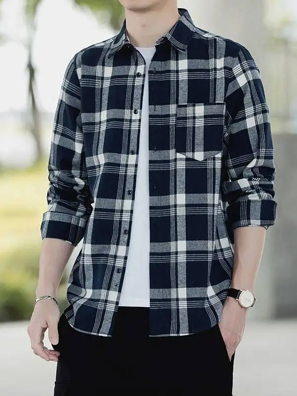 Spring Men's Longsved Shirt Cotton Plaid Neck PU Leather Cleanfit Style Nine Sleeve Women's Inner Wear 3D Effect Pattern
Spring Men's Longsved Shirt Cotton Plaid Neck PU Leather Cleanfit Style Nine Sleeve Women's Inner Wear 3D Effect Pattern