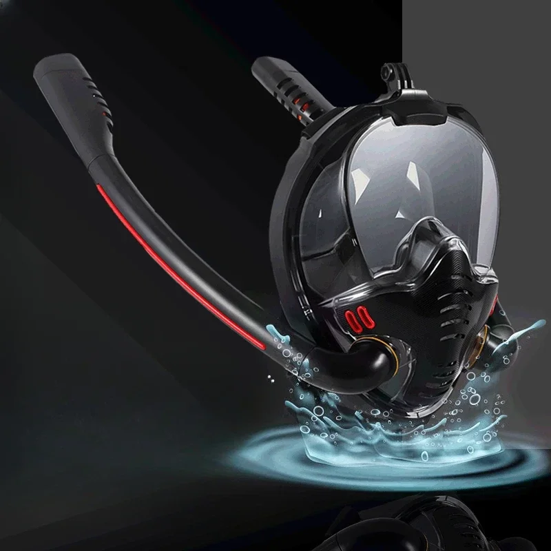 Full Face Snorkel Mask 180°Panoramic View Silicone Dry Top Snorkeling Diving Swimming Goggles With 2 Snorkels Anti-Fog Anti-Leak
Full Face Snorkel Mask 180°Panoramic View Silicone Dry Top Snorkeling Diving Swimming Goggles With 2 Snorkels Anti-Fog Anti-Leak