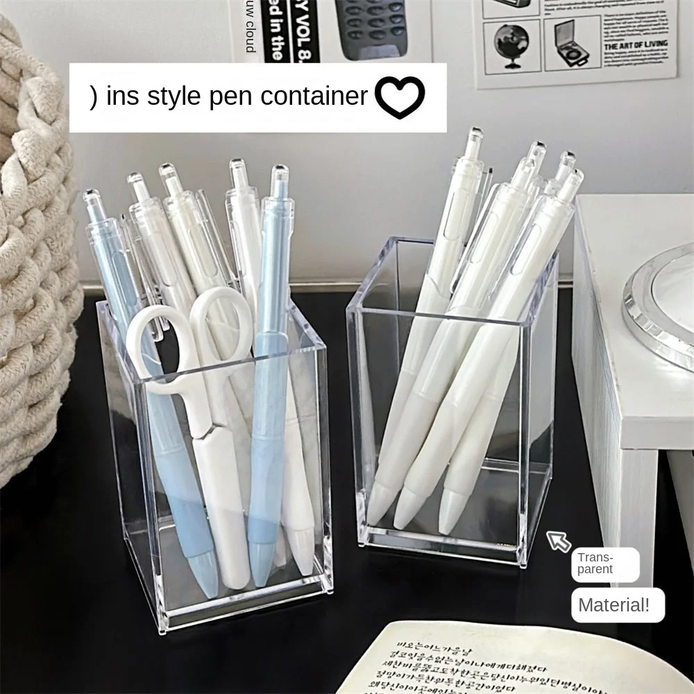 2PCS Acrylic Transparent Pen Holder Storage Tube Pencil Pot Diy Cute Table Stationery Office Gadgets Makeup Brush Pencil Holder
2PCS Acrylic Transparent Pen Holder Storage Tube Pencil Pot Diy Cute Table Stationery Office Gadgets Makeup Brush Pencil Holder