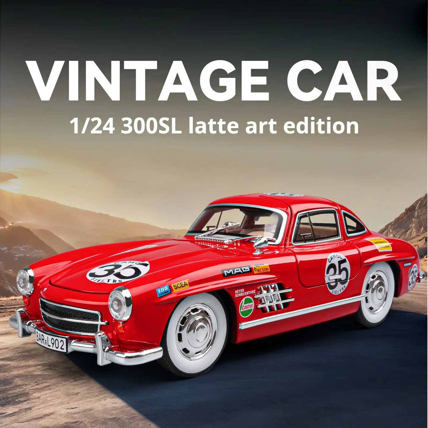 1:24 Large-Size 300SL Livery Version Exquisite Simulated Alloy Classic Vintage Sport Car Kids Toy Collectible Ornament Pull Back
1:24 Large-Size 300SL Livery Version Exquisite Simulated Alloy Classic Vintage Sport Car Kids Toy Collectible Ornament Pull Back