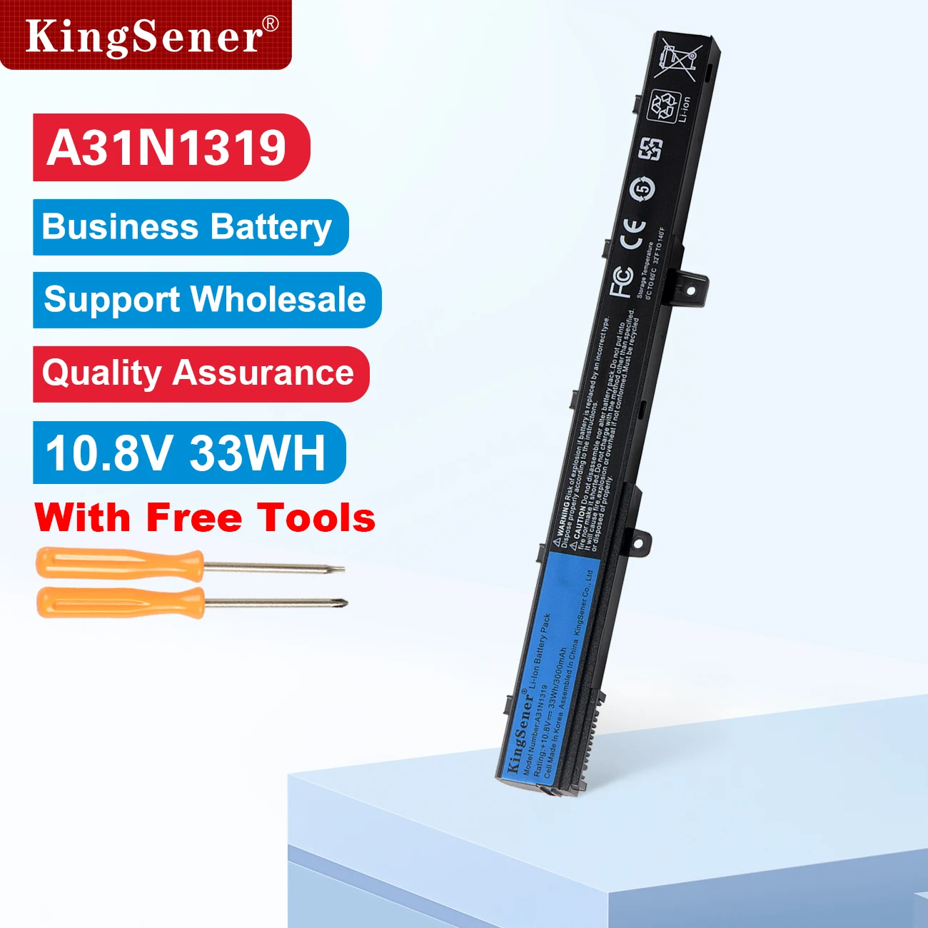 Аккумулятор KingSener Korea Cell A31N1319 A41N1308 для ASUS X451 X551 X451C X451CA X551C X551CA X551M X551MA A31LJ91 0B110-00250100 
Аккумулятор KingSener Korea Cell A31N1319 A41N1308 для ASUS X451 X551 X451C X451CA X551C X551CA X551M X551MA A31LJ91 0B110-00250100