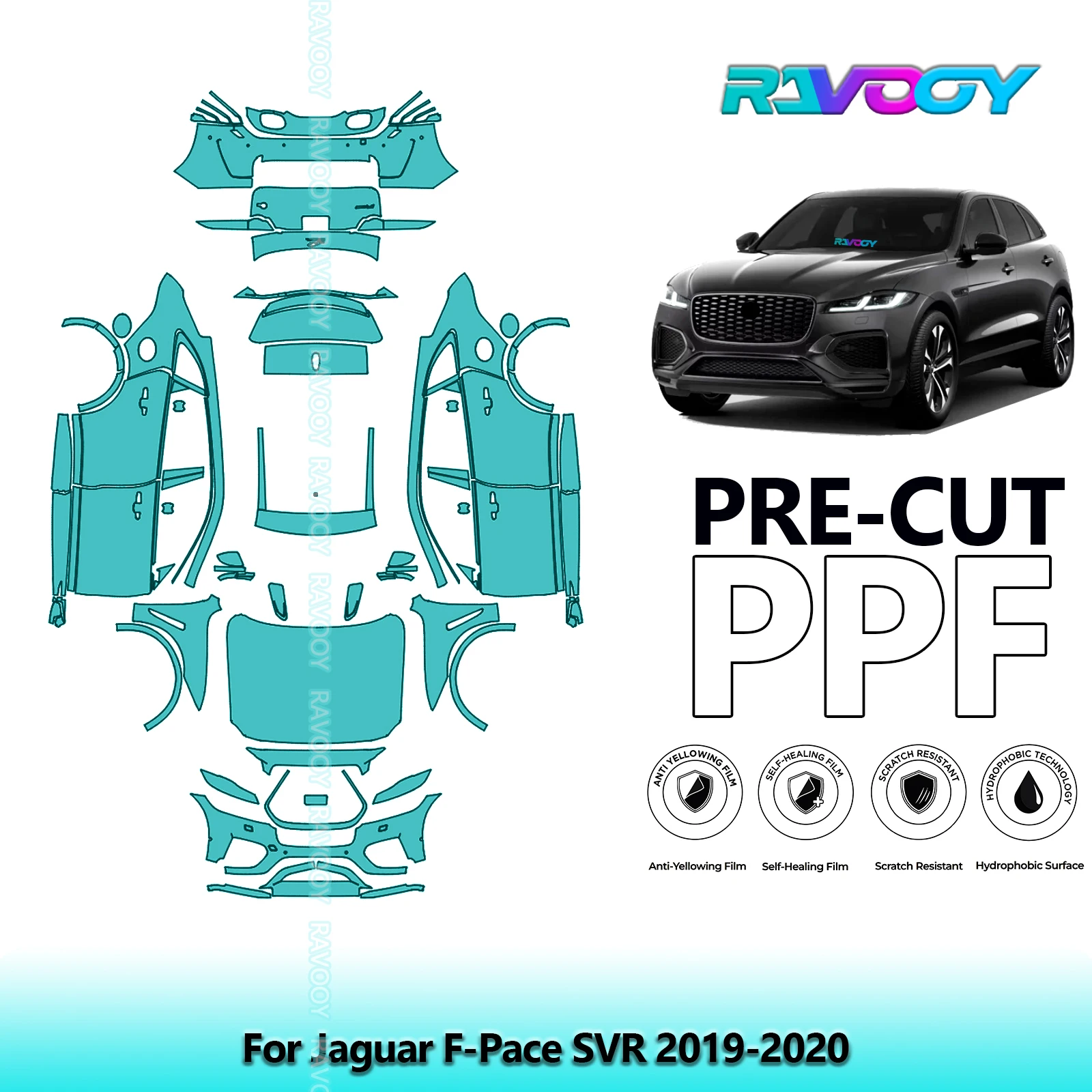 8.5Mil Precut PPF Paint Protection Film Full Vehicle For Jaguar F-Pace SVR 2019-2020
8.5Mil Precut PPF Paint Protection Film Full Vehicle For Jaguar F-Pace SVR 2019-2020