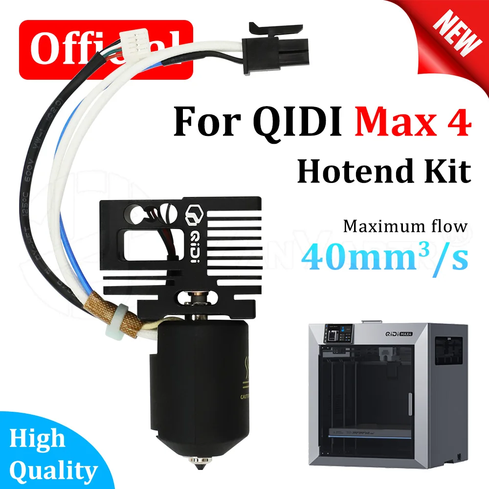 For QIDI MAX4 Bimetal Hotend 370°C High Flow Extruder Print Head for QIDI MAX4 for 3D Printer Accessories
For QIDI MAX4 Bimetal Hotend 370°C High Flow Extruder Print Head for QIDI MAX4 for 3D Printer Accessories