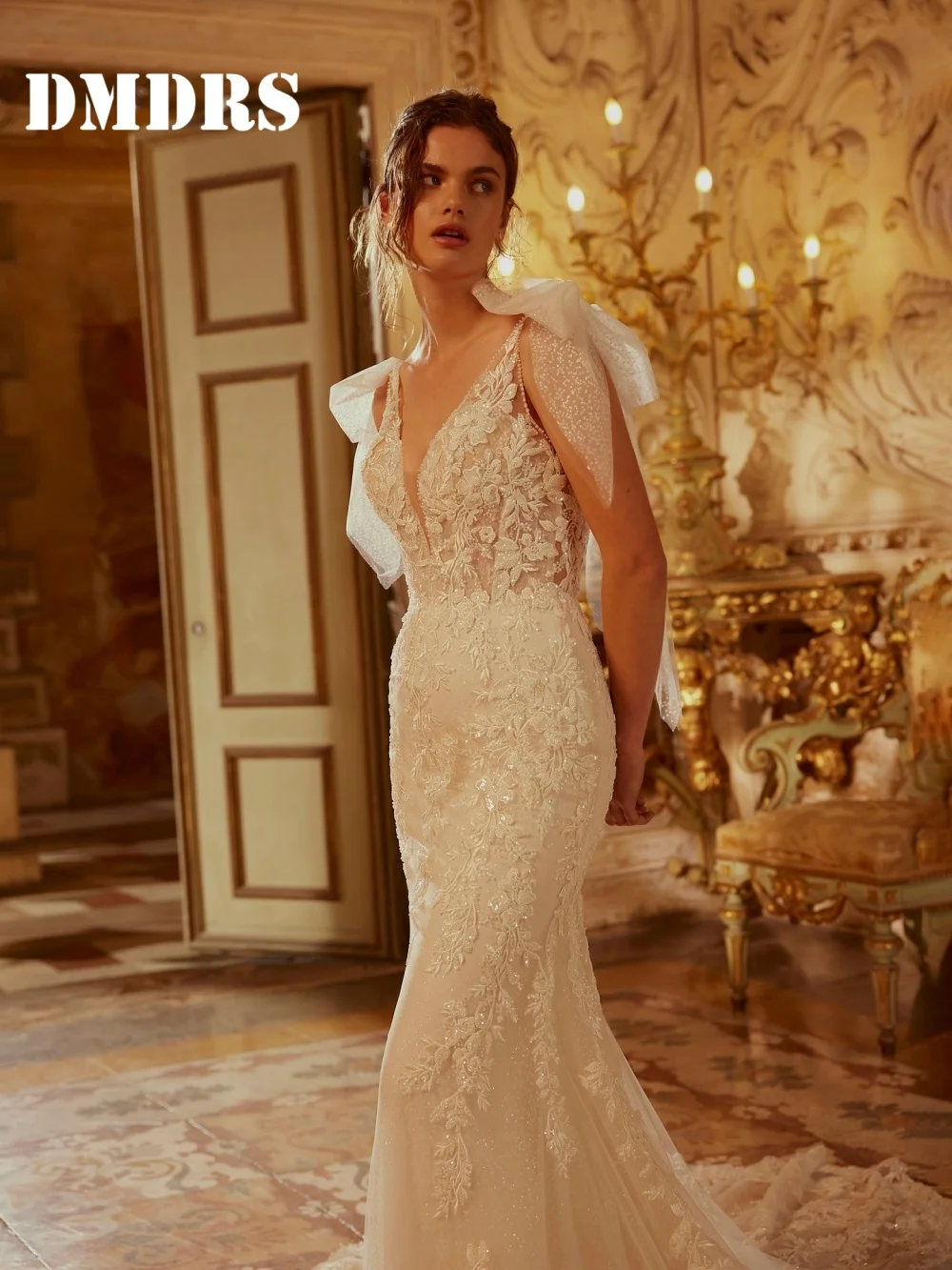 Elegant Mermaid Wedding Dresses Romantic Spaghetti-Strap Bridal Gowns Romantic Tulle Floor-Length Wedding Gowns Vestidos De Novi
Elegant Mermaid Wedding Dresses Romantic Spaghetti-Strap Bridal Gowns Romantic Tulle Floor-Length Wedding Gowns Vestidos De Novi