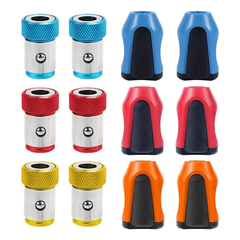 -A90P 6Pcs Screw Ring Holder Set With 6Pcs Magnetizer, Magnetic Screwdriver Ring For 1/4 Inch Hex Screwdriver & Power Bits
-A90P 6Pcs Screw Ring Holder Set With 6Pcs Magnetizer, Magnetic Screwdriver Ring For 1/4 Inch Hex Screwdriver & Power Bits