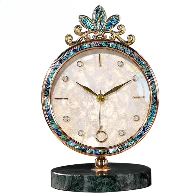 British ornament light luxury high-end shell seat clock pendulum table clock living room home desktop clock decoration
British ornament light luxury high-end shell seat clock pendulum table clock living room home desktop clock decoration