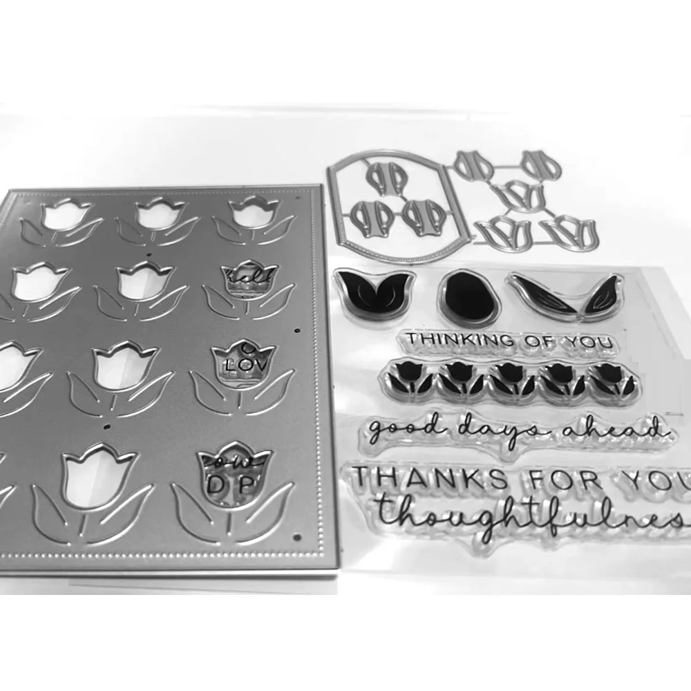 2026 New Arrives Sunshine and Tulips Clear Stamps And Metal Cutting Dies Scrapbooking Diary Decoration Flower Stamps Dies Craft
2026 New Arrives Sunshine and Tulips Clear Stamps And Metal Cutting Dies Scrapbooking Diary Decoration Flower Stamps Dies Craft