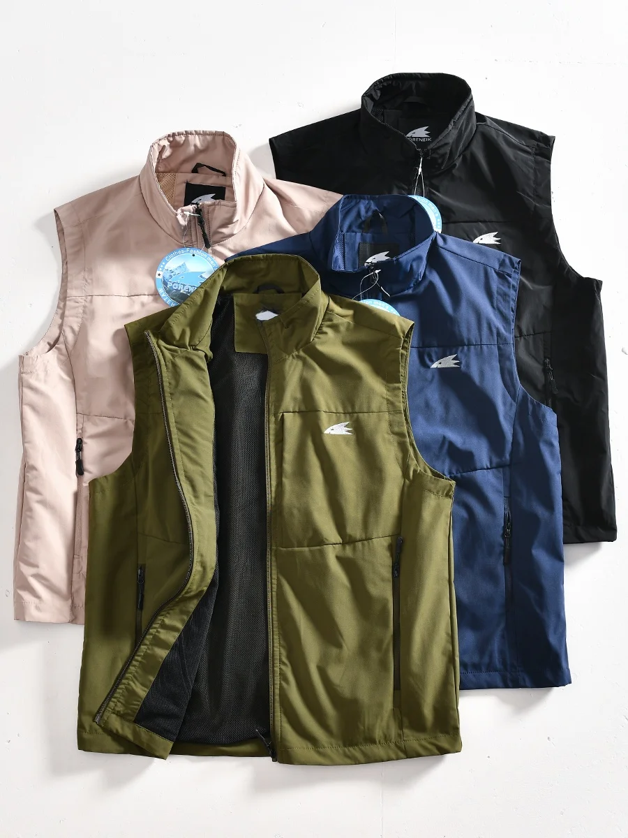 Men's Lightweight Outdoor Casual Stand Collar Vest Breathable Waterproof Autumn Fashion Urban Style Standard Fit Zipper Pocket
Men's Lightweight Outdoor Casual Stand Collar Vest Breathable Waterproof Autumn Fashion Urban Style Standard Fit Zipper Pocket
