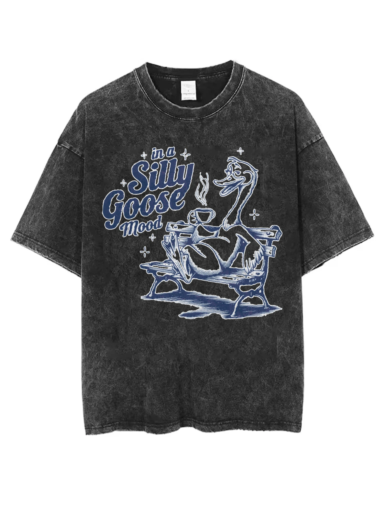 In a Silly Goose Mood Washed Black Round Neck T-Shirt Comfortable Loose Fit for Men Women Ideal for Winter Christmas
In a Silly Goose Mood Washed Black Round Neck T-Shirt Comfortable Loose Fit for Men Women Ideal for Winter Christmas