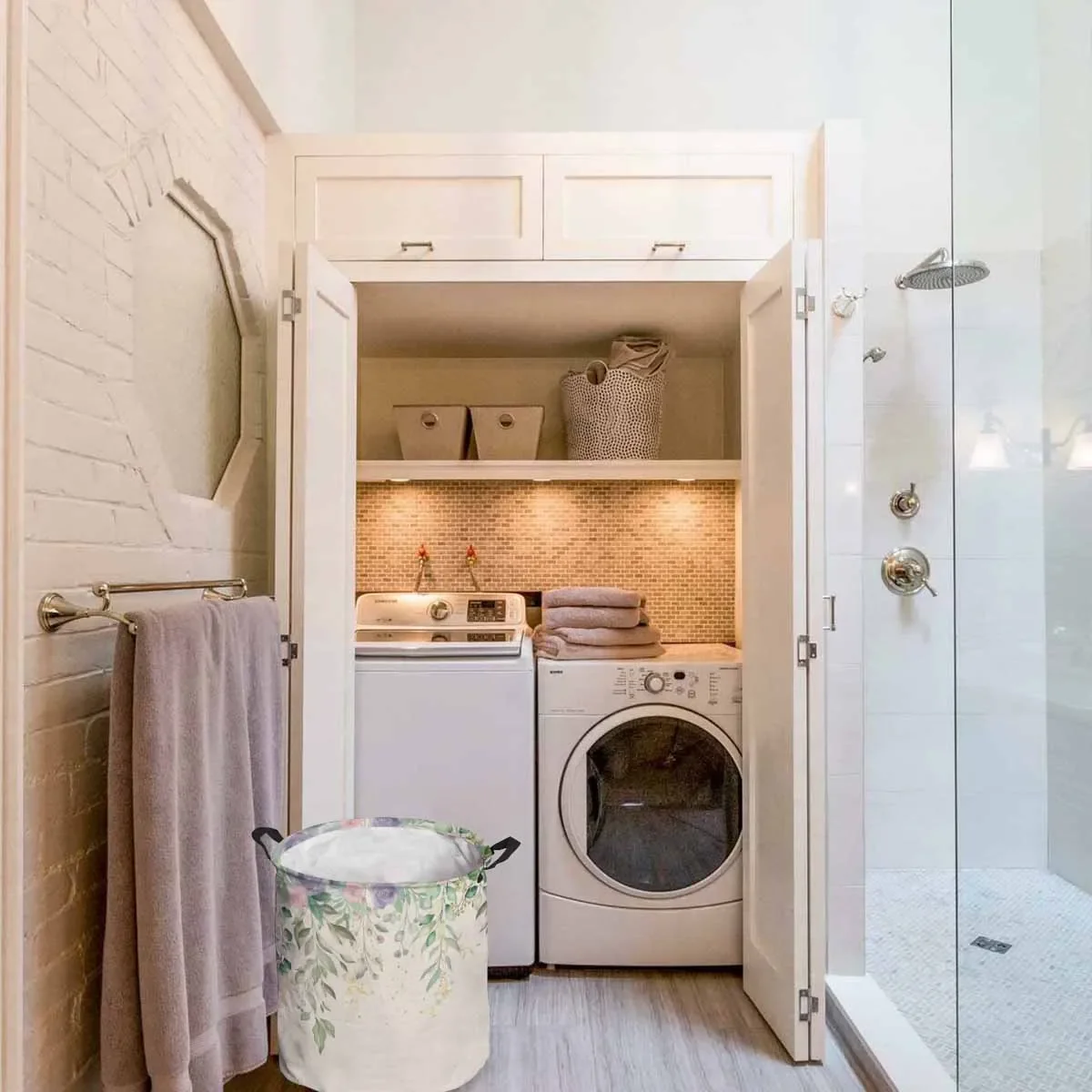 Flowers, Eucalyptus Leaves, Laundry Basket Portable Foldable Household Laundry Storage Bag Oxford Cloth Dirty Clothes Basket
Flowers, Eucalyptus Leaves, Laundry Basket Portable Foldable Household Laundry Storage Bag Oxford Cloth Dirty Clothes Basket