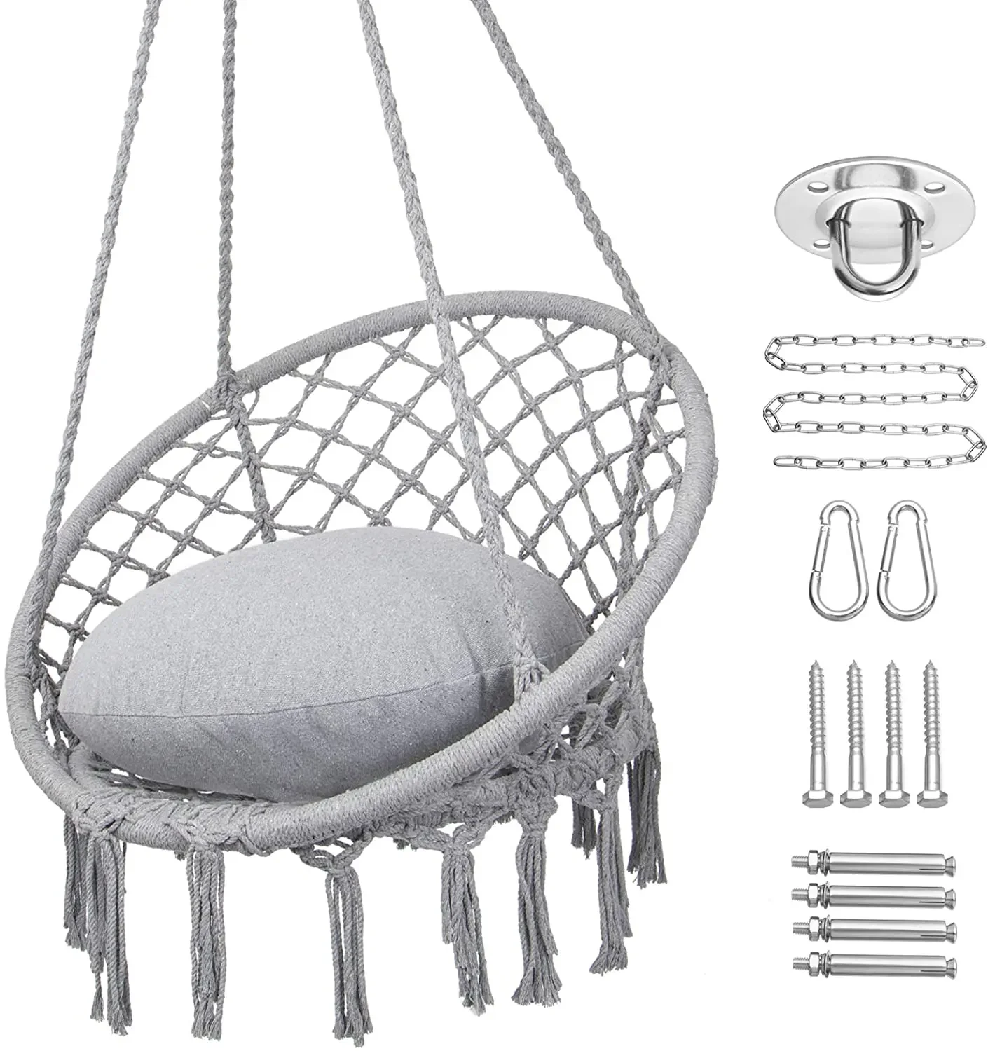 Camping Basket Portable Outdoor Camping Hammock Handmade Cotton Rope Swing Chair With Metal and Canvas for Adultspromote sales
Camping Basket Portable Outdoor Camping Hammock Handmade Cotton Rope Swing Chair With Metal and Canvas for Adultspromote sales