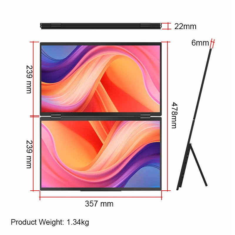 Dual Screen Foldable 1080P 16 Inch Lcd Screen Trade Portable Consumer Electronics Plug and Play
Dual Screen Foldable 1080P 16 Inch Lcd Screen Trade Portable Consumer Electronics Plug and Play
