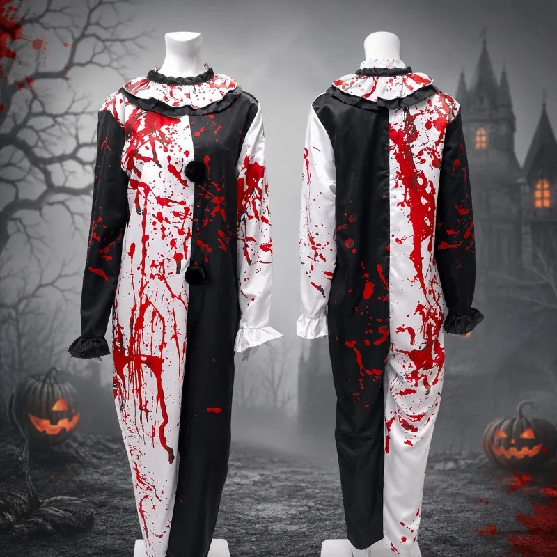 Art The Clown Horror Costume Bloody Jumpsuit Killer Clown Cosplay Suit for Halloween Party Carnival Dress Up
Art The Clown Horror Costume Bloody Jumpsuit Killer Clown Cosplay Suit for Halloween Party Carnival Dress Up