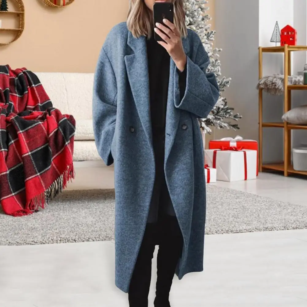 Open Front Women Cardigan Sweater Elegant Women's Woolen Jacket with Turn-down Collar Double Button for Spring for Commuting
Open Front Women Cardigan Sweater Elegant Women's Woolen Jacket with Turn-down Collar Double Button for Spring for Commuting